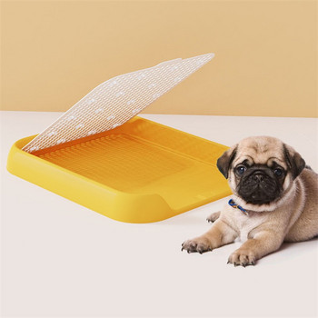 Φορητός δίσκος τουαλέτας σκύλου Πλαστική μπανιέρα εκπαίδευσης ουρητηρίου για γιογιό για κατοικίδια Εύκολα στο καθάρισμα Διχτυωτό πλέγμα αντιολισθητικό για κουτάβι