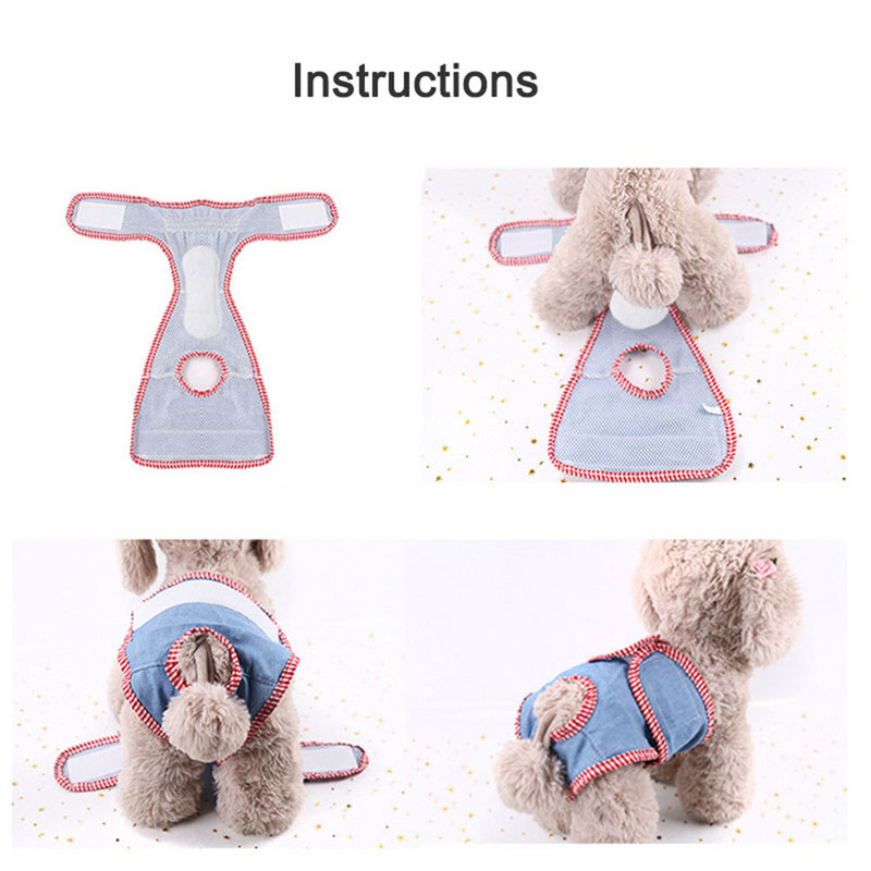 Sieviešu suņu šorti Biksītes Menstruālā apakšveļa Biksītes Kombinezons Mājdzīvnieku fizioloģiskais bikšu autiņbiksītes sanitārās mazgājamas lieliem suņiem