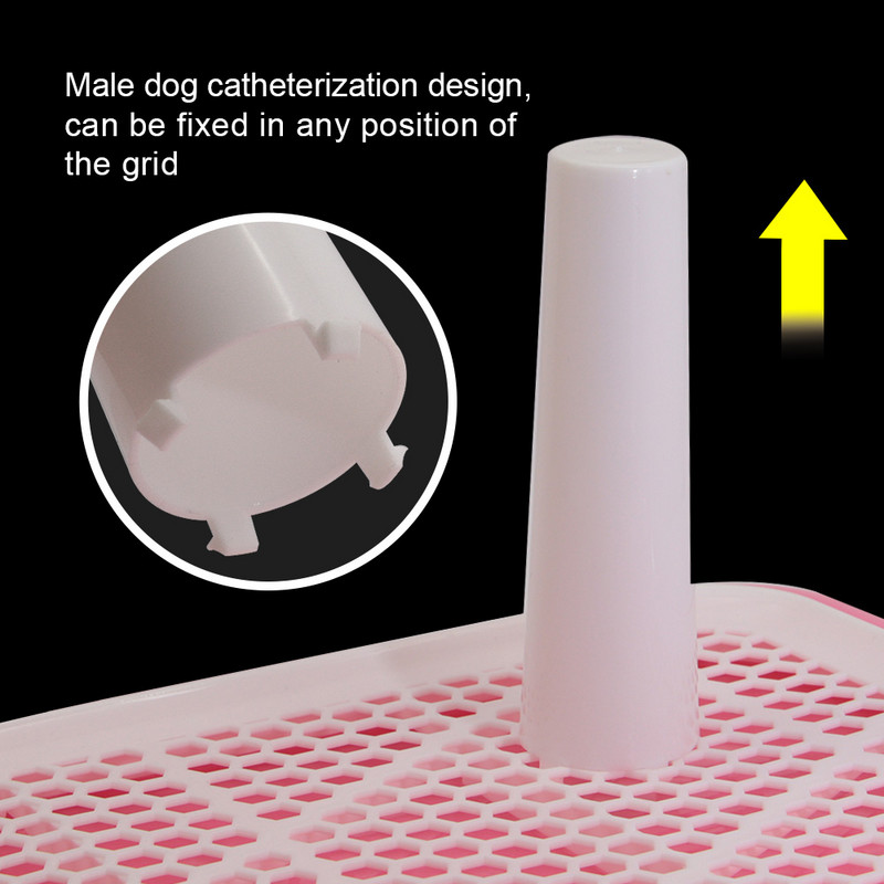 Prijenosni WC za pse za kućne ljubimce sa stupom Podloga za WC školjku Pseće štene Podloga za odvikavanje na nošu Nosač za unutrašnje pse Pee Pad Kutije za pijesak Lako se čiste