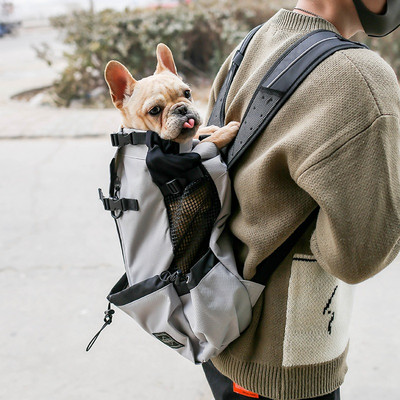 Кученце за пътуване на открито Средна кучешка раница за малки кучета Дишаща разходка Френски булдог Чанти за носене Аксесоари Зоотовары