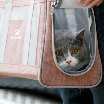 Модна дишаща чанта за носене на котки Преносими чанти за едно рамо за кученца Пътуваща чанта за домашни любимци за малки кучета Домашни любимци Дамска чанта