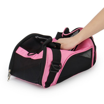 Меки носачи Преносима чанта за домашни любимци Розови чанти за носене на кучета Синя котешка носалка Дишаща чанта за домашни любимци