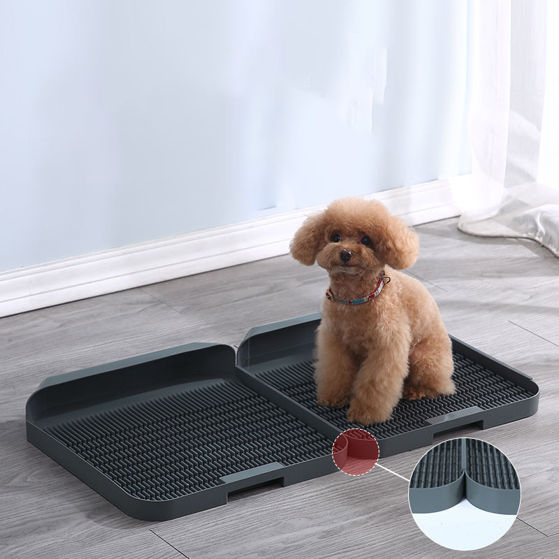 Pārnēsājama kaķu suņu tualete plastmasas apmācība kaķēnu trusis suņu podi lolojumdzīvnieku kucēnam iekštelpu izkārnījuma piederumiem