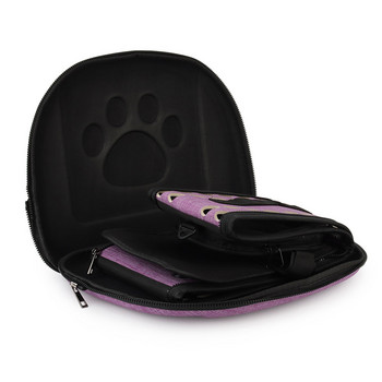 Котешка чанта Преносима сгъваема чанта за носене на домашни любимци Пътна кола през рамо Малко куче Ръчна чанта Розово лилаво сиво