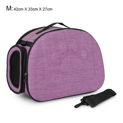 Torba za mačke Prijenosna sklopiva torba za nošenje kućnih ljubimaca Putna torba za automobil Na rame za male pse Ručno ljubičasta siva