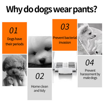 Πάνες για σκύλους κατοικίδιων ζώων Βαμβακερό φυσιολογικό παντελόνι για σκύλους Πάνες υγιεινής που πλένονται για κατοικίδια αναπνεύσιμα σλιπ Πάνες εσώρουχα Προμήθειες για κατοικίδια