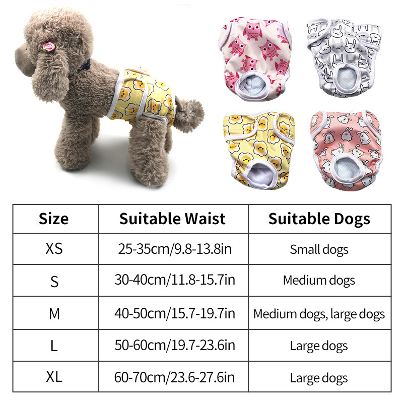 Pelene za pse Pse Pamučne fiziološke hlače Pelene za pse Sanitarne perive Gaćice za kućne ljubimce Prozračne pelene Donje rublje Oprema za kućne ljubimce