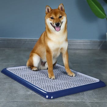 Преносимо куче за домашни любимци Toliet Training Plastic with Pillar Toilet Mat Training Potty Pad Tray Toilet Trainer Pad Dog Cat Cleaning Supp