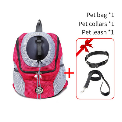 Раница за кучета Котка Аксесоари за домашни любимци Раница за куче Котка Извън раница Пътна дишаща мрежеста чанта с двойно рамо Преносима