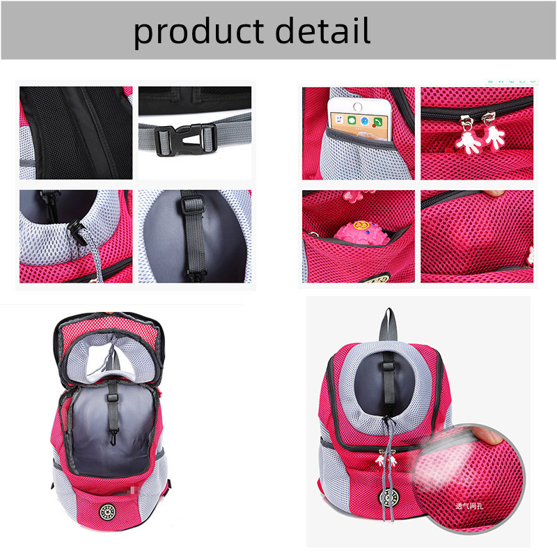 Раница за кучета Котка Аксесоари за домашни любимци Раница за куче Котка Извън раница Пътна дишаща мрежеста чанта с двойно рамо Преносима