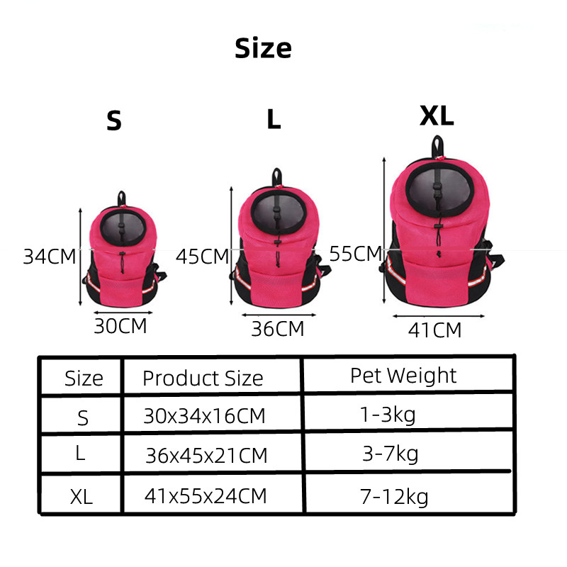 Nosiljka za pse za kućne ljubimce, mačka, štene, ruksak, torba, prijenosna putna prednja mreža, planinarenje na otvorenom, sportska remen na dva ramena, 3 veličine