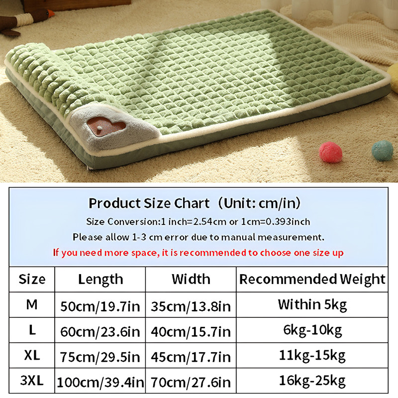 Мека поларена подложка за домашни любимци с възглавница Кученце Котка Уютно легло Спокойна възглавница за малки, средни големи кучета Топло одеяло за домашни любимци Подложка Покривало за спане