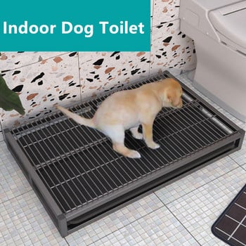 DogToilet Вътрешна тоалетна за кучета Кутии за отпадъци от неръждаема стомана за големи кучета Тоалетни за обучение на пясъчни басейни Инструменти за почистване на домашни любимци