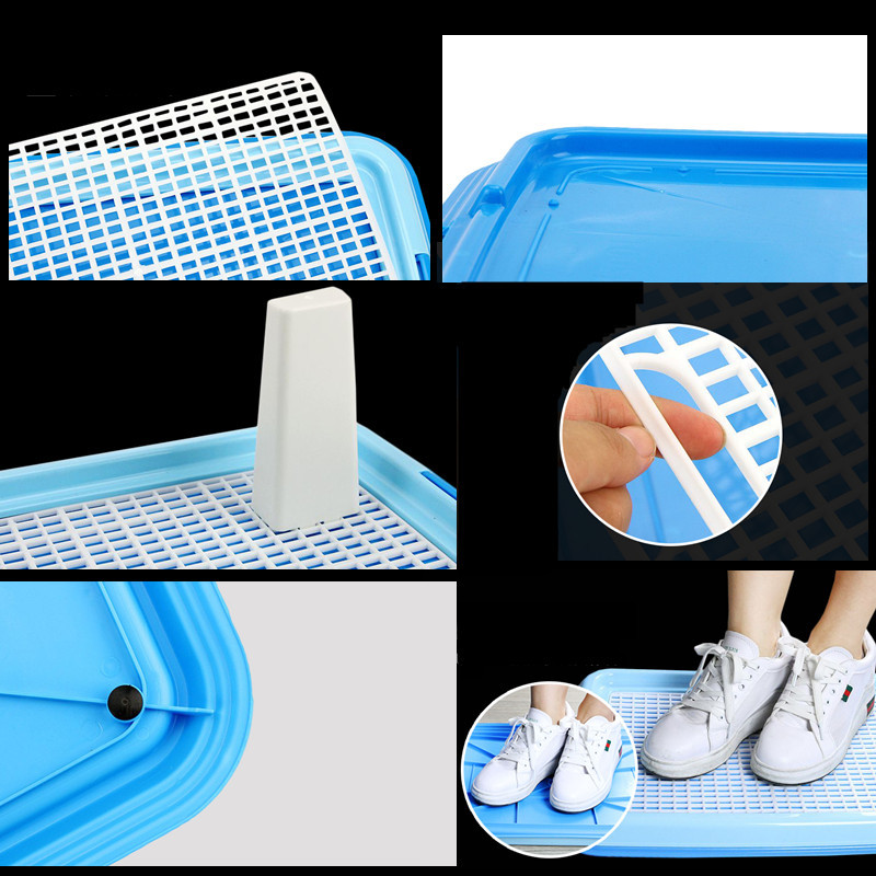 Atkārtoti lietojams kucēnu suņu tualetes paklājiņš plastmasas sieta mājdzīvnieku suņu apmācības tualetes paliktnis iekštelpu suņu kaķu pakaišu kaste mazu suņu tīrīšanai