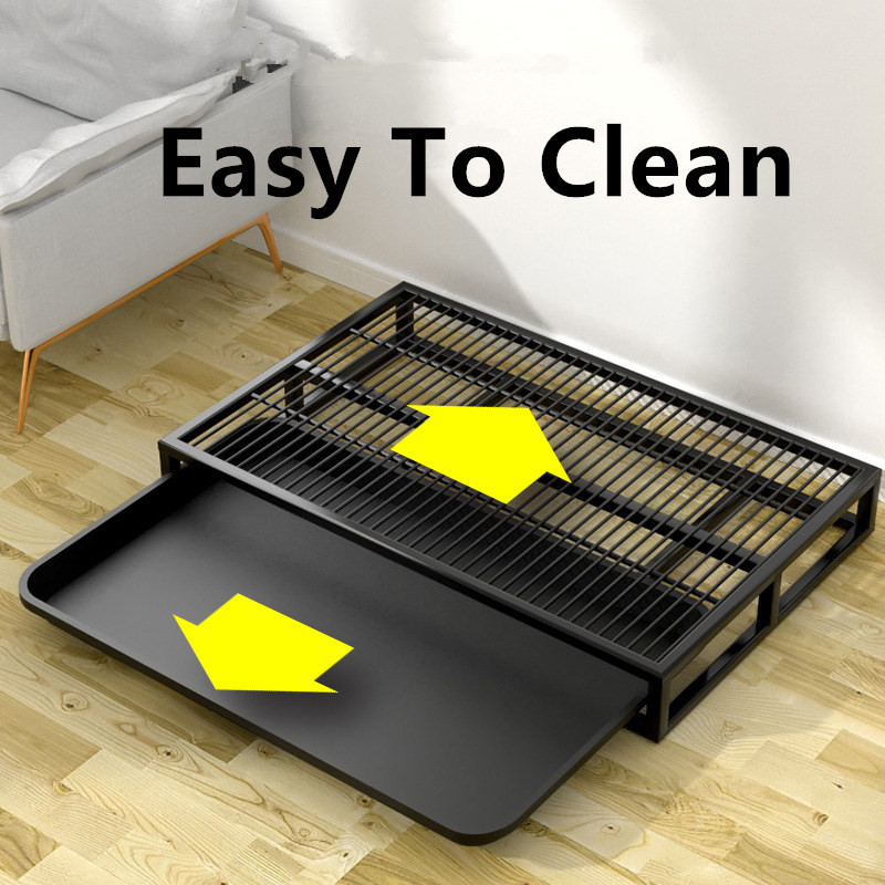 Šunų tualetas Vidinis šunų kraiko dėžės Nerūdijančio plieno tualetai dideliems šunims Valymo mokymas šuniukų tualetai Plaunami šunų tualetai