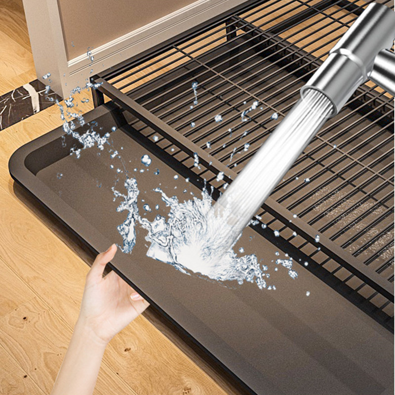 Šunų tualetas Vidinis šunų kraiko dėžės Nerūdijančio plieno tualetai dideliems šunims Valymo mokymas šuniukų tualetai Plaunami šunų tualetai