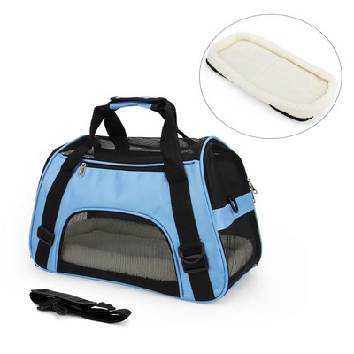 Mīkstas virsmas mājdzīvnieku pārnēsāšanas kaķu soma āra ceļojumiem, elpojošs mājdzīvnieku rokassomu pārvadātājs suņiem ar paliktni