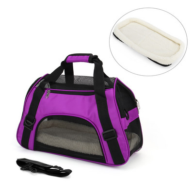 Mīkstas virsmas mājdzīvnieku pārnēsāšanas kaķu soma āra ceļojumiem, elpojošs mājdzīvnieku rokassomu pārvadātājs suņiem ar paliktni