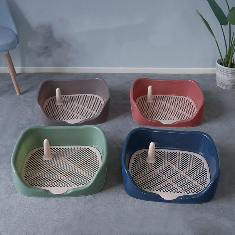 Pārnēsājama suņu tualete urinēšanas spilventiņš divslāņu paplāte, paaugstina žogu, suņu apmācības tualete