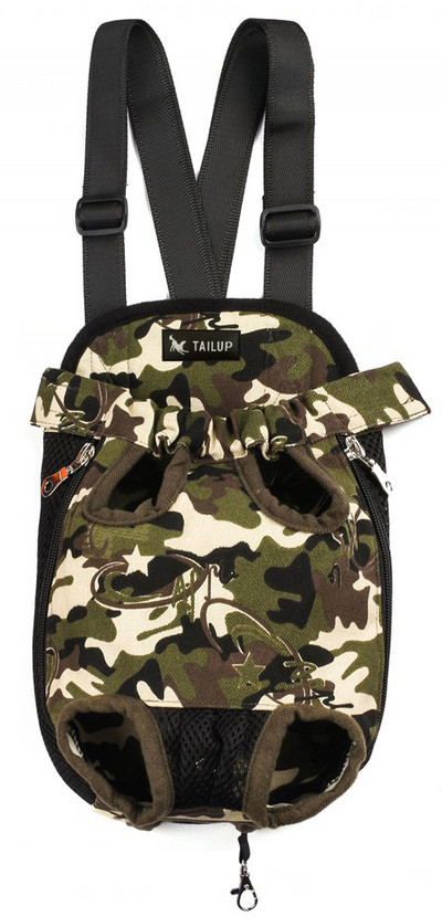 TAILUP Jesenska i zimska traper prednja torba za nošenje kućnih ljubimaca na dva ramena, prošivena, mekana, kratka, plišana