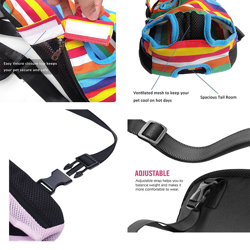 TAILUP Jesenska i zimska traper prednja torba za nošenje kućnih ljubimaca na dva ramena, prošivena, mekana, kratka, plišana