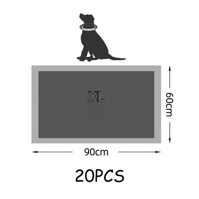Jastučići za mokrenje Super upijajuća podloga za pelene za treniranje za mačke Podloga za pelene za pse Bambus ugljen 100 jedinica Pelene za pse za jednokratnu upotrebu