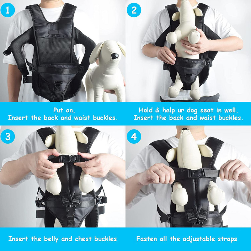 Naminių gyvūnėlių kuprinės nešioklė kačių šunims Priekinis Kelioninis šunų krepšys, skirtas nešioti gyvūnams Mažiems vidutiniams šunims Buldogo šuniukas Mochila Para Perro