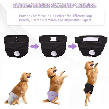 Миещи се кучешки пелени за женски кучета Бельо за домашни любимци Физиологични санитарни шорти Издръжливи кучешки бикини за малки, средни големи кучета