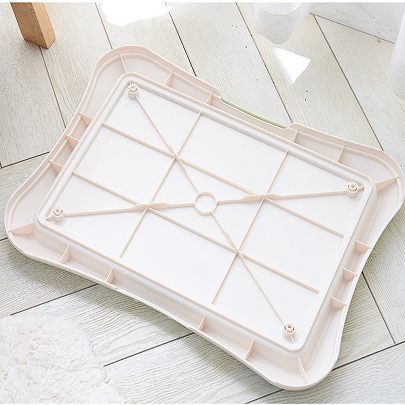 Pārnēsājama suņu apmācības tualete Plastmasas paplāte iekštelpu suņu podiņa pakaišu kastes kucēnu paliktnis Viegli tīrāms urīnceļu dresētājs urinēšanas paliktnis mājdzīvnieku piederumi