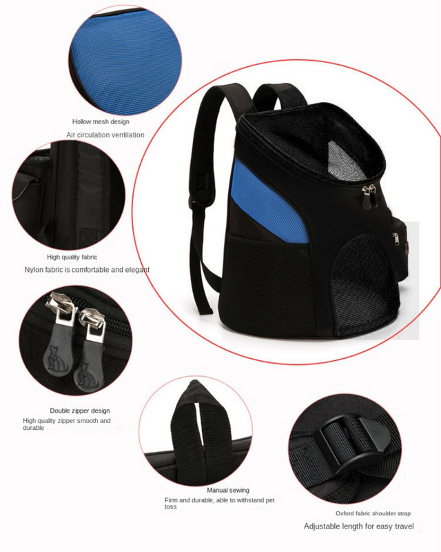 Prijenosna mrežasta torba za pse Prozračna ruksak za pse Sklopiva torba za nošenje mačaka velikog kapaciteta Prijenosna nosiljka za kućne ljubimce za putovanja na otvorenom