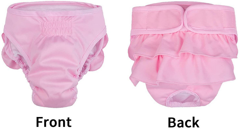 Pārnēsājamas mājdzīvnieku biksītes Bikses Atkārtoti lietojamas mazgājamas suņu autiņbiksītes Ļoti uzsūcošas, necaurlaidīgas sieviešu autiņbiksītes Pamperi mājdzīvnieku meiteņu suņu apakšveļa