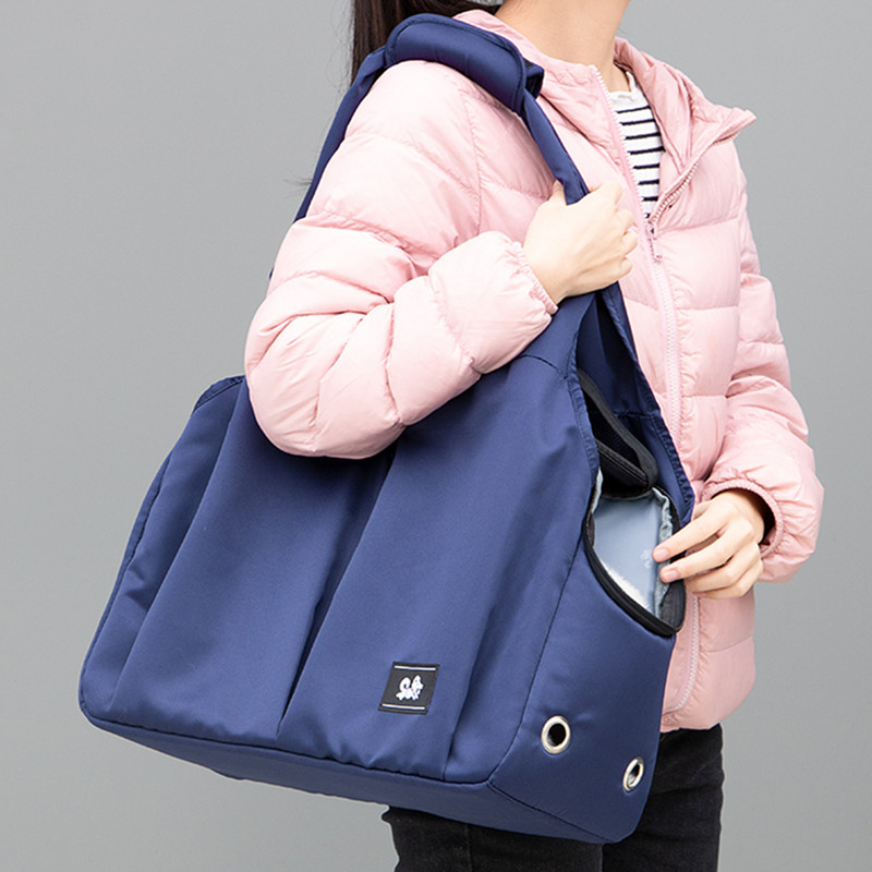 Ceļojumu mājdzīvnieku soma Suņu kaķu plecu somas Elpojošas Ūdensnecaurlaidīgas salokāmas maza suņa āra plecu soma Saliekama kaķu rokassomiņa