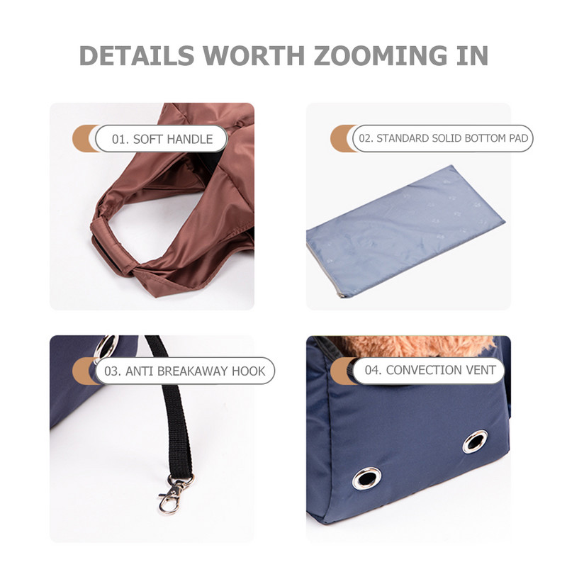 Ceļojumu mājdzīvnieku soma Suņu kaķu plecu somas Elpojošas Ūdensnecaurlaidīgas salokāmas maza suņa āra plecu soma Saliekama kaķu rokassomiņa