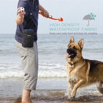 ORIA Outdoor Pet Dog Carrier Bag Dog Training Pouch Pet Out Waist Bag с регулируема каишка Купа за кучета Водоустойчиви чанти за съхранение