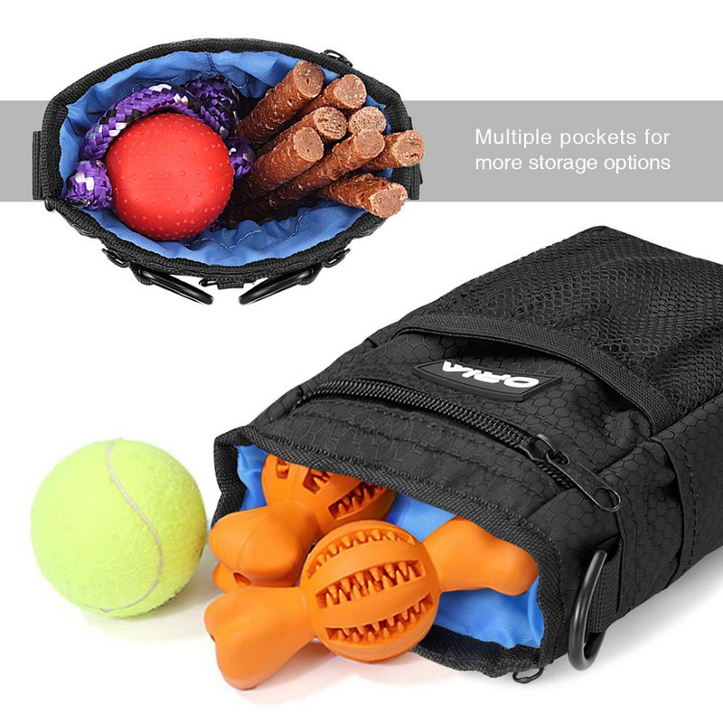 ORIA āra mājdzīvnieku suņu pārnēsāšanas soma Suņu apmācības soma Pet Out vidukļa soma ar regulējamu siksnu, suņu bļoda, ūdensnecaurlaidīga uzglabāšanas soma