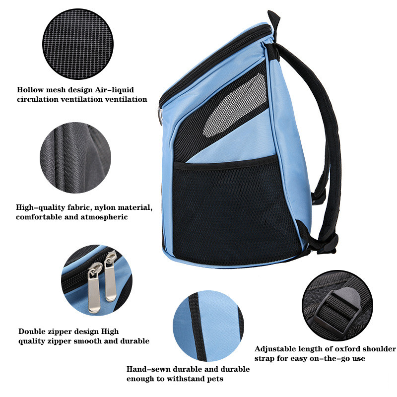 Mājdzīvnieku somas nēsātājs mugursoma suns kaķis āra ceļojumu mugursoma Tīkla elpojošs kucēnu krūšu mugursoma salokāms pārnēsājams mājdzīvnieku pārvadātājs