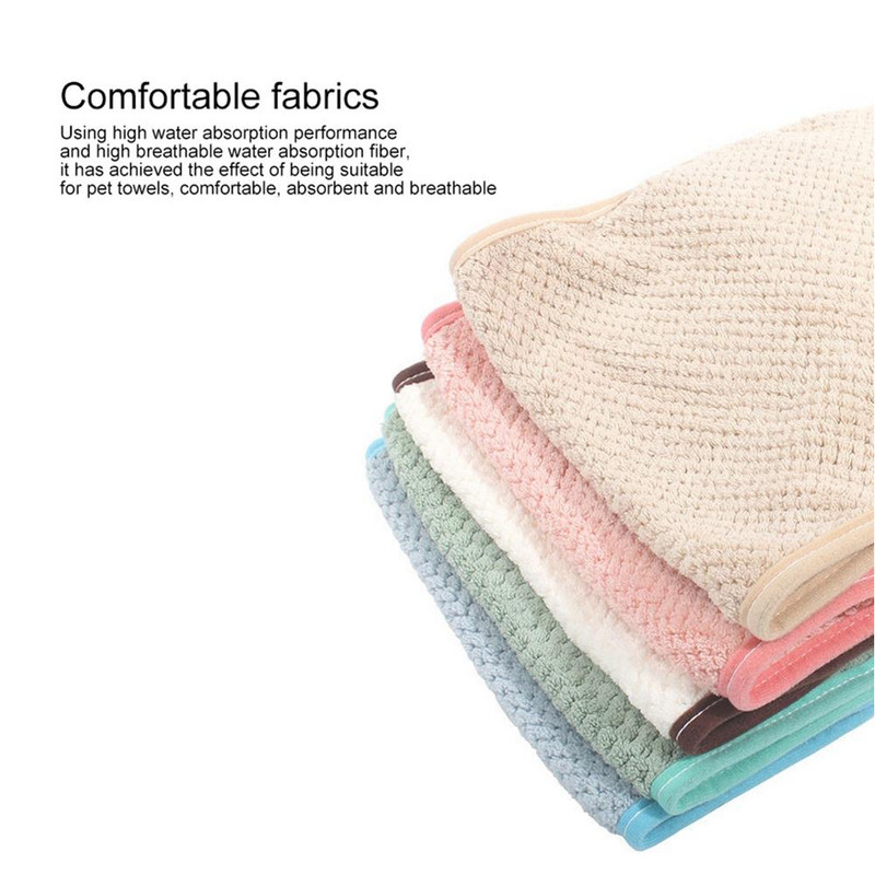 Кърпи за баня за домашни любимци Дишащи щадящи кожата супер абсорбиращи бързосъхнещи кърпи с джобове за ръце за котки кучета