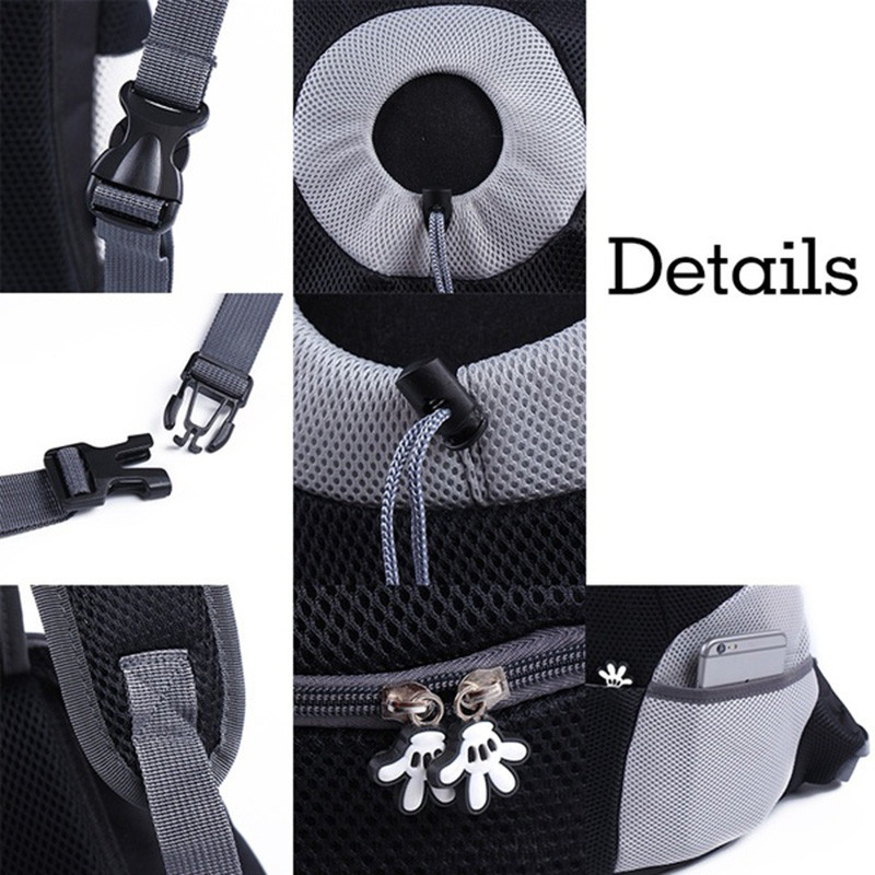 Pet Dog Carrier Pet Dog Carrier Pet Ranica Bag Portable Travel Bag Pet Dog Front Bag Mesh Outdoor Turing Head Out Двойно рамо Спорт НОВО