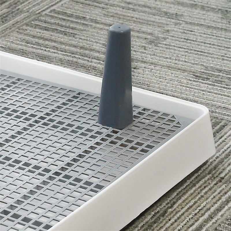 Iekštelpu lolojumdzīvnieku podiņa apmācības tualetes sistēma maziem un vidējiem suņiem, kaķu kucēnu urinēšanas paplātei, plakanu režģi ar statņiem Vienkārša uzstādīšana