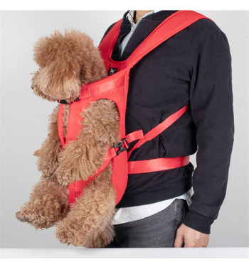 Раница за носене на кучета Висококачествена водоустойчива чанта за носене на кучета Регулируема пътна чанта за предни гърди Раница с ремъци за кучета за кучета Котки