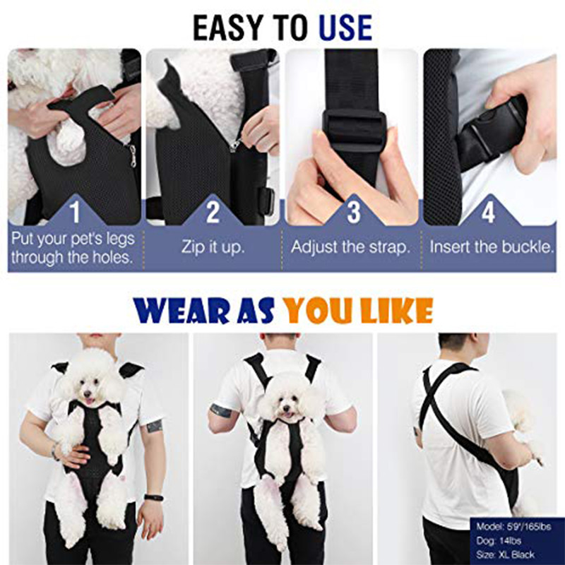 Prijenosni podesivi ruksak za kućne ljubimce Prednji ruksak za kućne ljubimce za male srednje pse Mačke Putna torba Proizvodi Dodaci