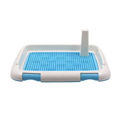 Dviejų sluoksnių naminių gyvūnėlių tinklelio tualeto kolonėlė su sieniniu vandeniu atspariu šuniuko šuniuko lovos indu, nešiojamu plokščiu naminių šunų tualeto mokomuoju padėklu