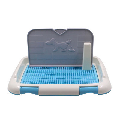 Dviejų sluoksnių naminių gyvūnėlių tinklelio tualeto kolonėlė su sieniniu vandeniu atspariu šuniuko šuniuko lovos indu, nešiojamu plokščiu naminių šunų tualeto mokomuoju padėklu