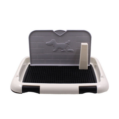 Dviejų sluoksnių naminių gyvūnėlių tinklelio tualeto kolonėlė su sieniniu vandeniu atspariu šuniuko šuniuko lovos indu, nešiojamu plokščiu naminių šunų tualeto mokomuoju padėklu