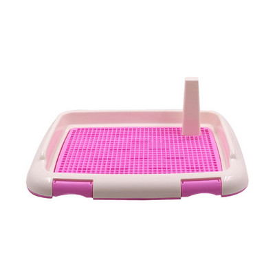 Dviejų sluoksnių naminių gyvūnėlių tinklelio tualeto kolonėlė su sieniniu vandeniu atspariu šuniuko šuniuko lovos indu, nešiojamu plokščiu naminių šunų tualeto mokomuoju padėklu