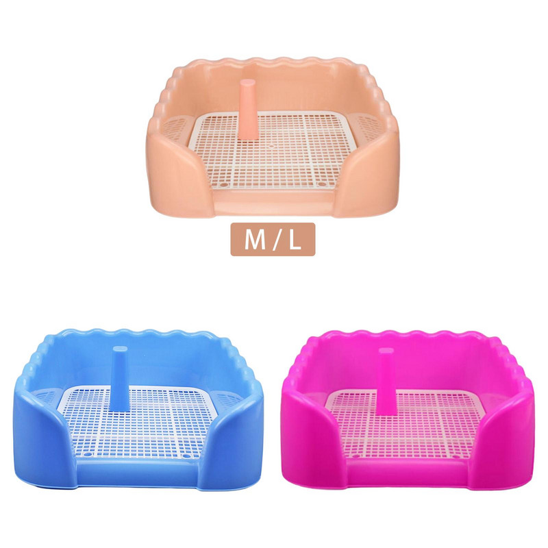 Tīkla suņu tualete ar aizsargsienu katrā pusē pisuāra urinēšanas paliktņa turētājs gultas trauks