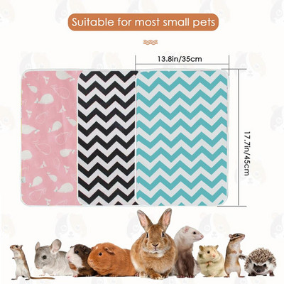 3 gab jūrascūciņu būru ieliktņi Absorbējoši jūrascūciņu urinēšanas spilventiņi, mazgājami un atkārtoti lietojami mājas mājdzīvnieku tīrīšanas rīkam