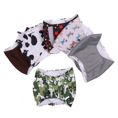 Atkārtoti lietojamas mājdzīvnieku higiēnas bikses suņu autiņbiksītes Mīksts audums suns vēdera josla fizioloģiskās bikses Regulējamas suņu aptinumi kucēnu autiņbiksītes