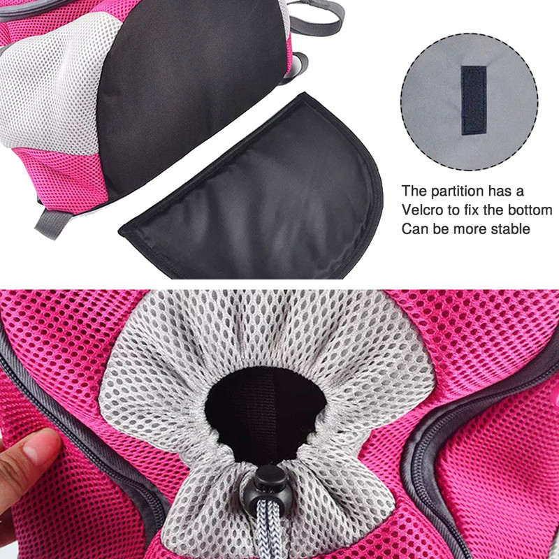 Pet Dog Out dvostruka naramenica za kućnog ljubimca Prijenosna prozračna mrežasta torba za nošenje Izdržljiva ruksak za putovanja na otvorenom, pse, mačke