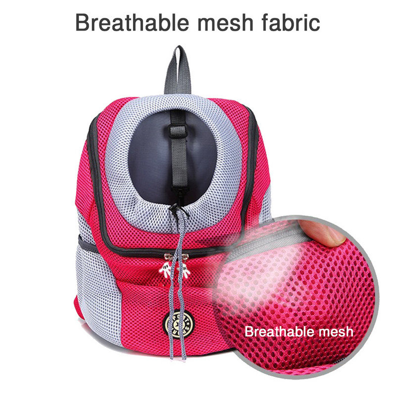 Pet Dog Out dvostruka naramenica za kućnog ljubimca Prijenosna prozračna mrežasta torba za nošenje Izdržljiva ruksak za putovanja na otvorenom, pse, mačke